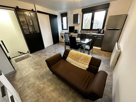 Kitchen or kitchenette, Living room, Dining area