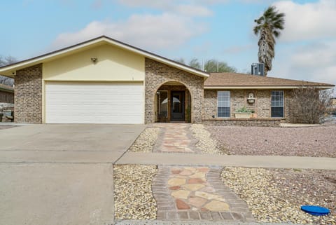 Patio and Fenced Yard Group Getaway Near Fort Bliss House in El Paso