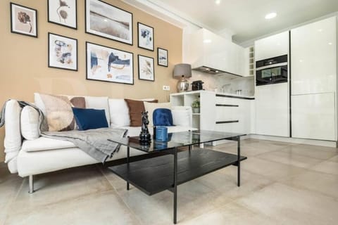 Living room, kitchen