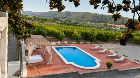 Natural landscape, Summer, Mountain view, Pool view, Swimming pool, sunbed