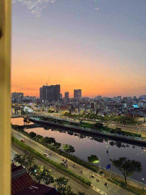 Natural landscape, Bird's eye view, City view, River view, Sunset