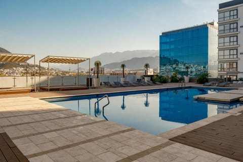 Day, Natural landscape, Mountain view, Swimming pool, sunbed