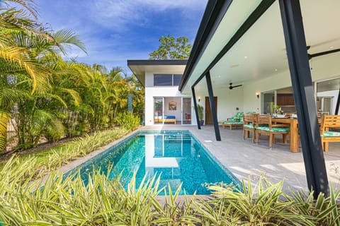 Property building, Garden, Pool view, Swimming pool, sunbed