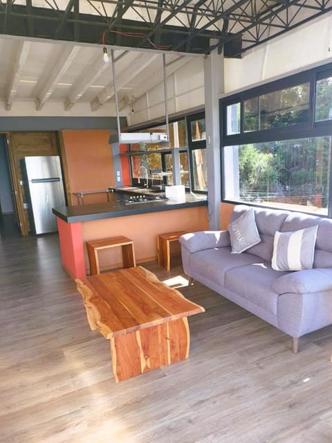 Kitchen or kitchenette, Living room, Seating area