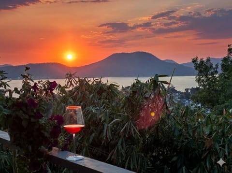 Nearby landmark, Natural landscape, Lake view, Mountain view, Sunset