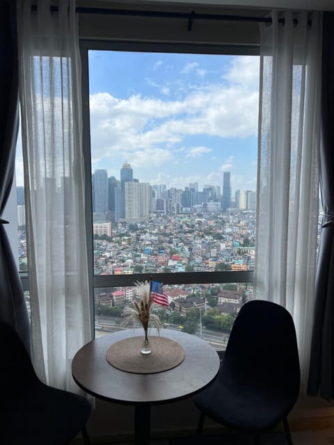 Seating area, City view