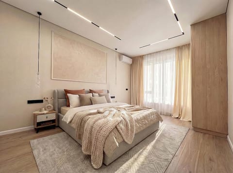 Bed, Photo of the whole room, Bedroom, wardrobe