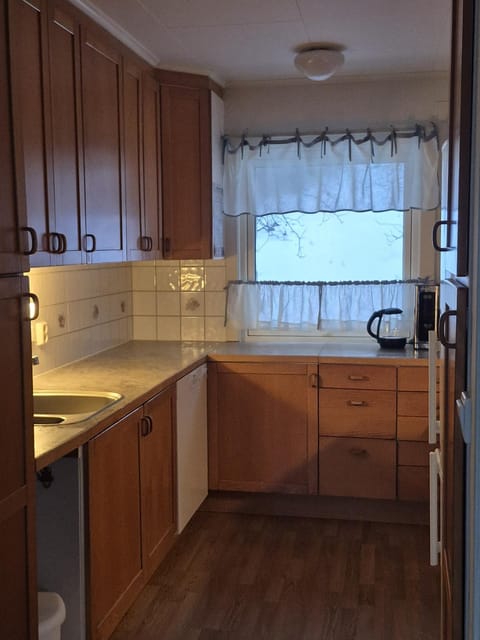 Kitchen or kitchenette, dishwasher, stove