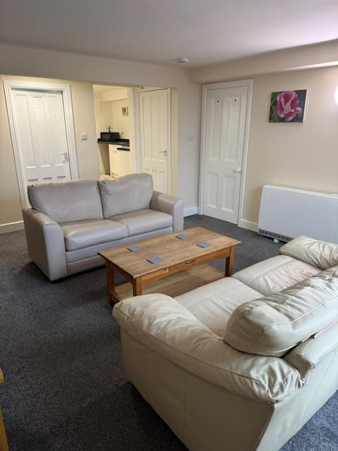 Bed, Living room, Seating area