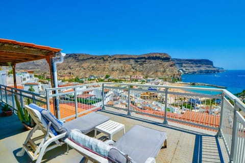 Day, View (from property/room), Balcony/Terrace, Beach, Mountain view, Sea view, sunbed