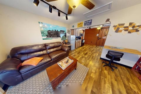 Train Themed Hobo Hideaway Near City Square Apartment in Ozark Mountains