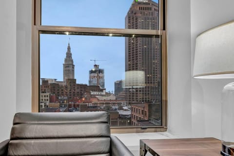 Seating area, City view