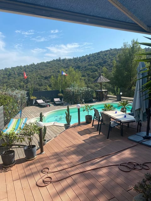 Property building, Living room, Swimming pool