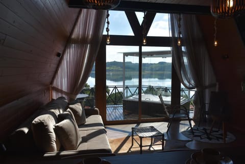 Natural landscape, Living room, Lake view