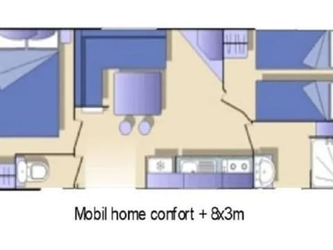 Mobil Home à Junas, 24m², 2 Chambres, Jardin Privé - API-1-52-1828 Campground/ 
RV Resort in Aubais