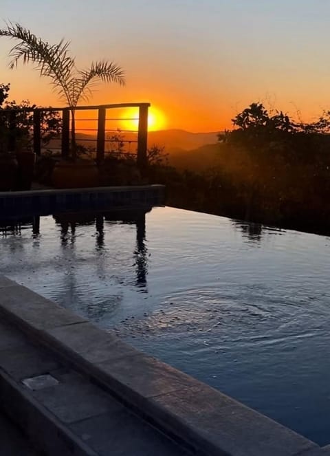 Swimming pool, Sunset