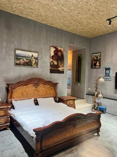 Bed, Living room, Photo of the whole room, Seating area, Bedroom