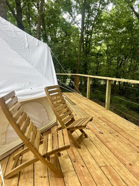 Enchanted Woodland Glamping Tent with Fire Pit & Clubhouse Kitchen Access Near Gentry, Arkansas Luxury tent in Arkansas