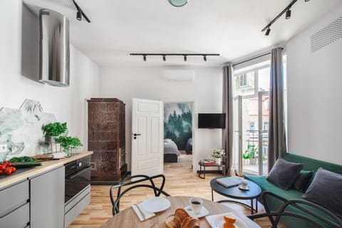 TV and multimedia, Coffee/tea facilities, View (from property/room), Balcony/Terrace, Kitchen or kitchenette, Living room, Decorative detail, Dining area, heating, internet, soundproof, air conditioner