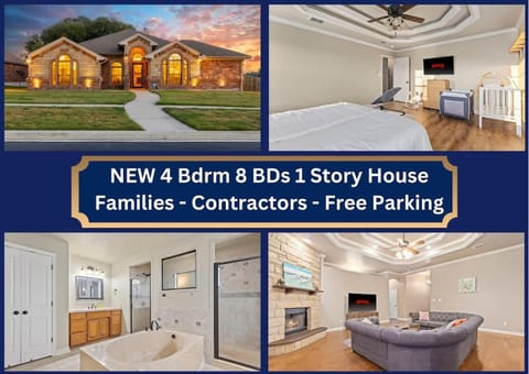 NEW Killeen house 8-10ppl families & groups pets House in Harker Heights