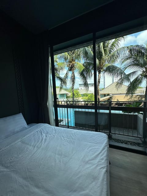 Bed, View (from property/room), Bedroom, Pool view, Swimming pool