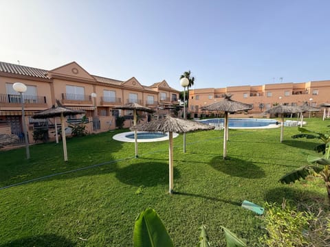 Property building, Day, Natural landscape, Garden, Pool view, Swimming pool