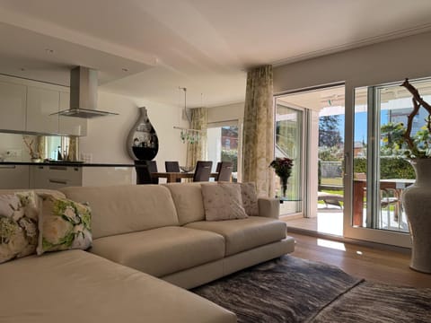 Living room, Seating area, Garden view