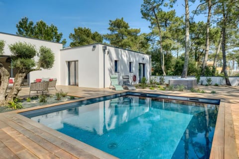 Property building, Living room, Swimming pool