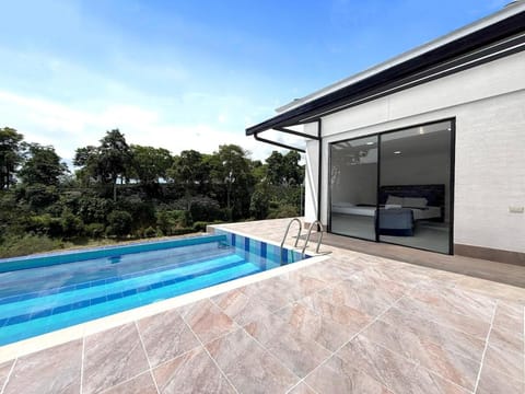 Patio, Pool view, Swimming pool, sunbed