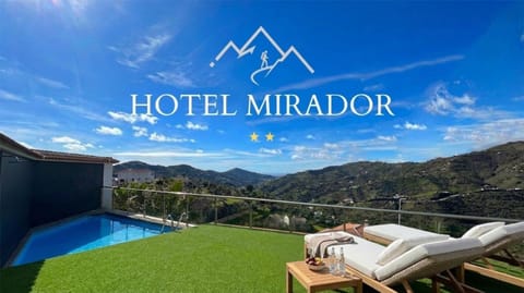 Property logo or sign, Summer, Balcony/Terrace, Mountain view, Sea view, Swimming pool