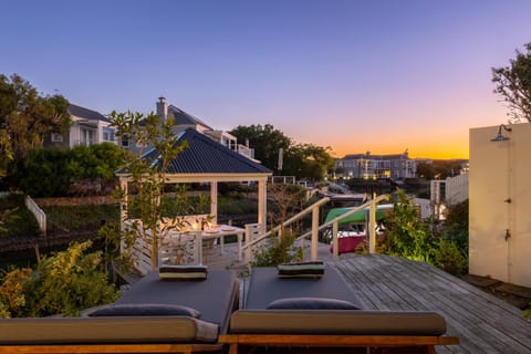 Patio, Sunset, sunbed