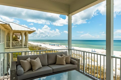 Spacious Gulf-front getaway with beach access balcony views a pool & more House in Carillon Beach