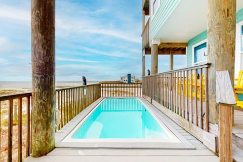 Three story beachfront home with private pool porch and boardwalk to gulf coast House in West Beach