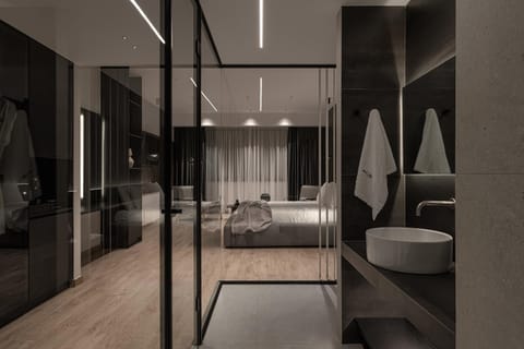 Bed, Living room, Photo of the whole room, Seating area, Bedroom