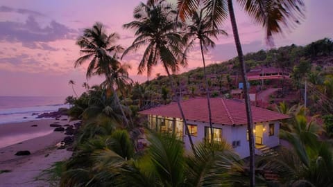 Property building, Natural landscape, Beach, Sea view, Sunset