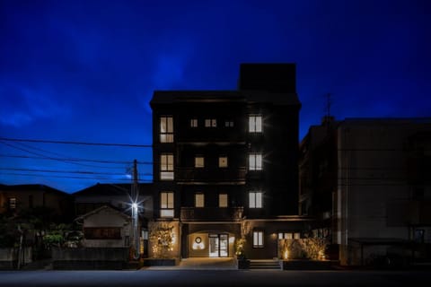 Property building, Night, Quiet street view