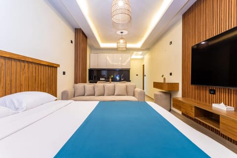 Communal lounge/ TV room, Bed, TV and multimedia, Photo of the whole room, Evening entertainment, Bedroom