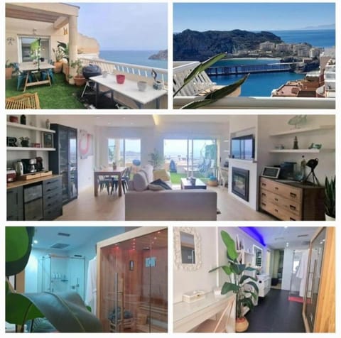 Sauna, View (from property/room), Balcony/Terrace, Living room, Dining area