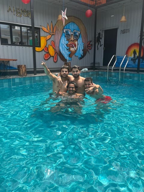 People, Pool view, Swimming pool, group of guests