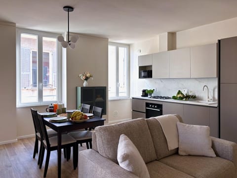 Kitchen or kitchenette, Living room, Dining area
