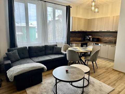 Kitchen or kitchenette, Living room, Seating area, Dining area, kitchen