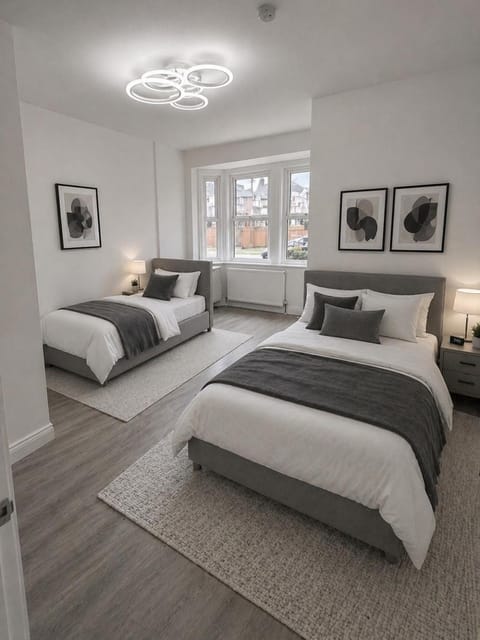 Bed, Bedroom, Quiet street view, wardrobe