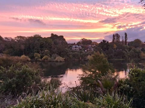 Natural landscape, River view, Sunset