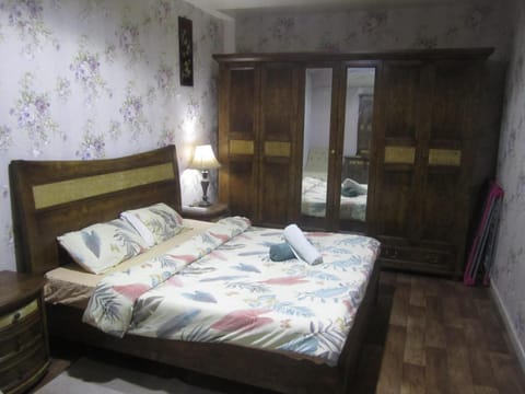 Bed, Photo of the whole room, Bedroom, towels, wardrobe