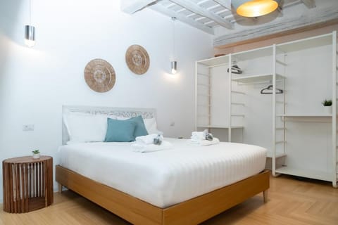 Bed, Photo of the whole room, Bedroom, towels, wardrobe