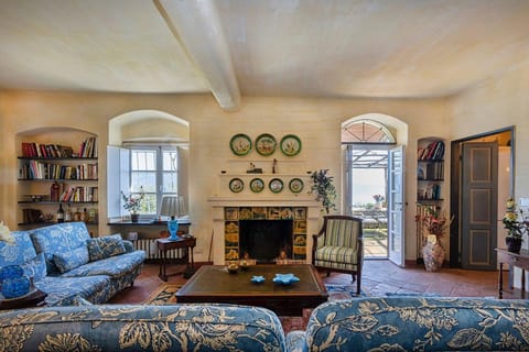 Living room, fireplace