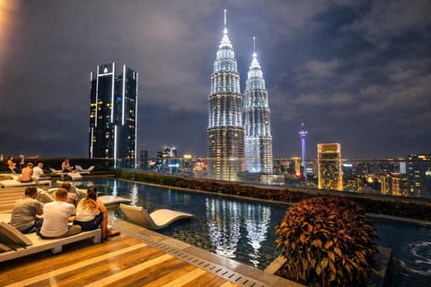 Property building, Night, City view
