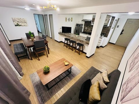 Kitchen or kitchenette, Living room, Dining area