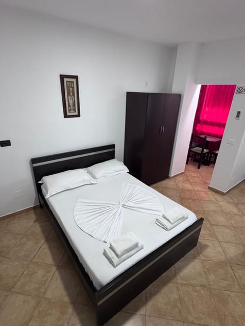 Bed, Photo of the whole room, Bedroom, towels, wardrobe