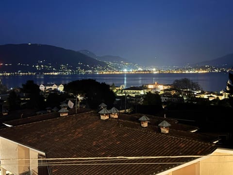 Night, Natural landscape, City view, Lake view, Mountain view